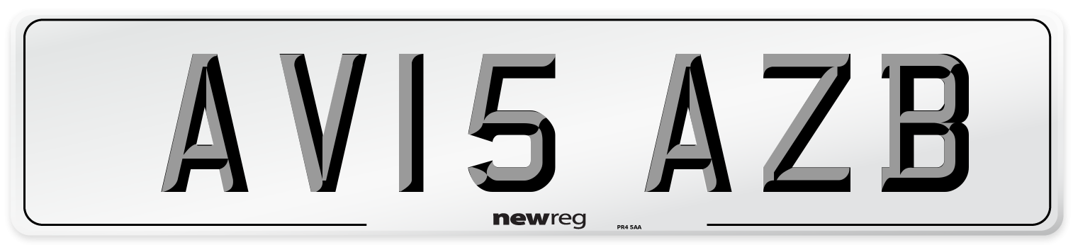 AV15 AZB Number Plate from New Reg